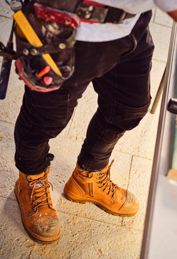 STEEL BLUE ARGYLE ZIP SCUFF STEEL TOE TPU
