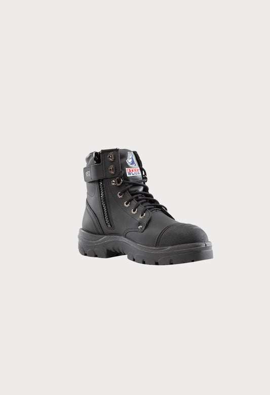 STEEL BLUE ARGYLE ZIP SCUFF STEEL TOE TPU