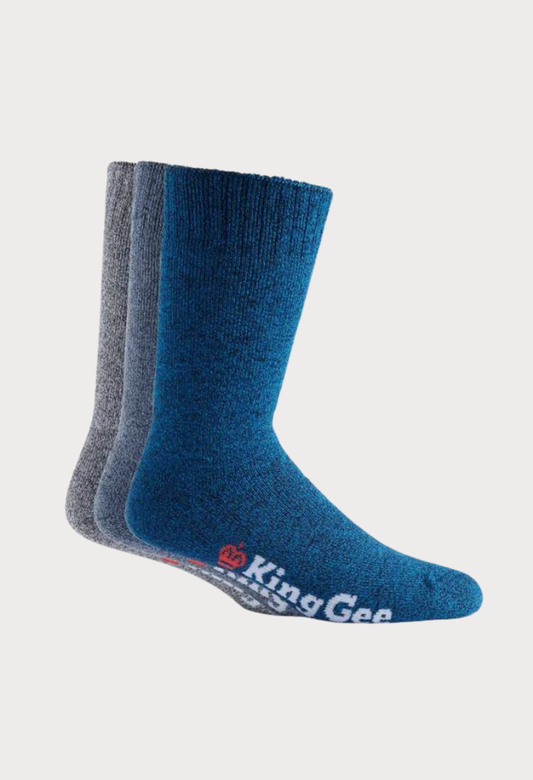 KINGGEE MEN'S BAMBOO 3-PACK WORK SOCKS