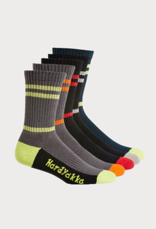 HARD YAKKA COTTON CREW WORK SOCK 5 PACK