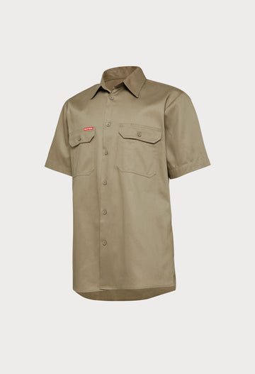 HARD YAKKA S/SL L/WEIGHT DRILL VENTILATED SHIRT