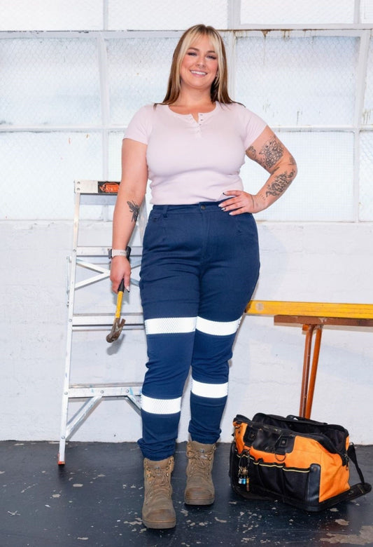 ZADIE THE WORKZ PANT - HIGH WAISTED REFLECTIVE